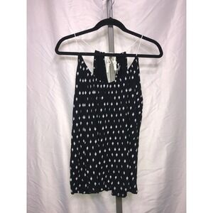 Old Navy Womens Black Diamond Print Halter Neck Tank Top XL TG EG